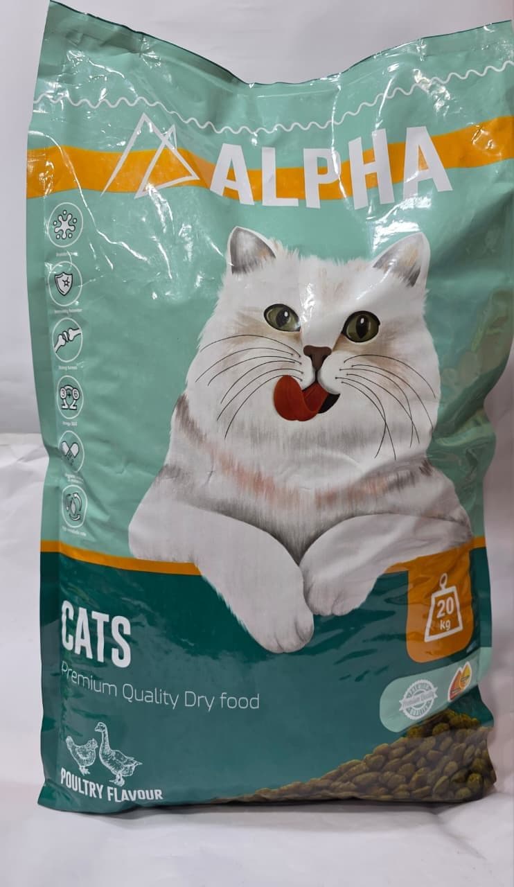 ALPHA CAT FOOD 20kg– دراي فود مميز للقطط 🐱