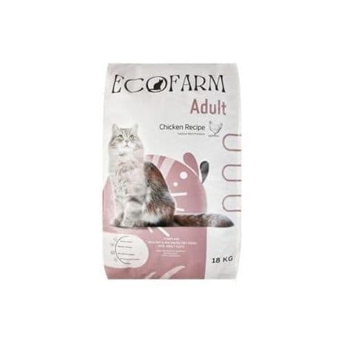 Eco farm premium dry food for adult cat with chicken 18kg