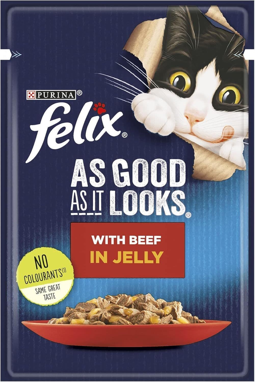 purina felix wet cat food لحم بقري _85g