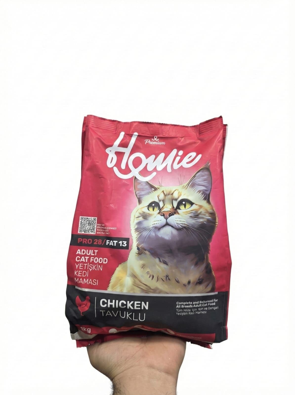 طعام القطط البالغة بريميوم بالدجاج من Homie (1 كجم)