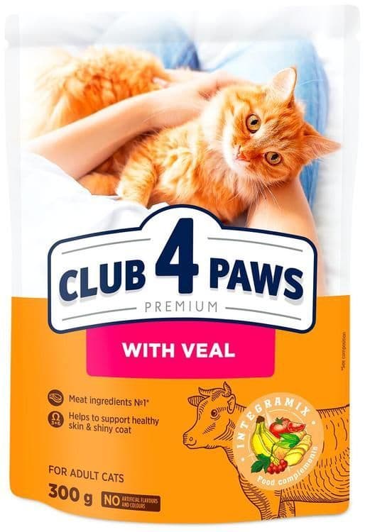 Club 4 Paws Premium Dry Food with Veal for Adult 300g