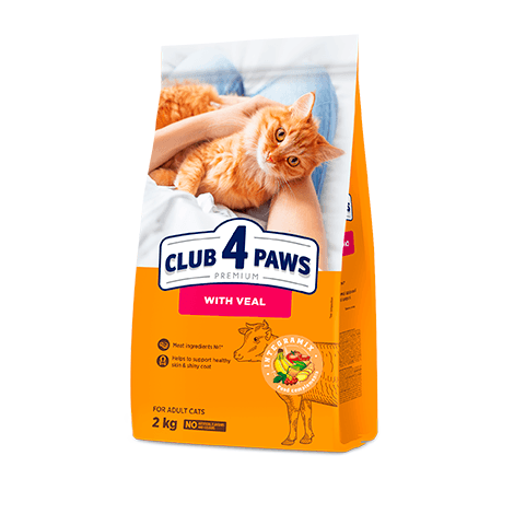 Club 4 Paws Premium Dry Food with Veal for Adult 2kg