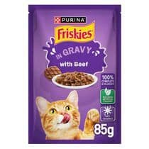 friskies wet food Pouch  85g beef in gravy