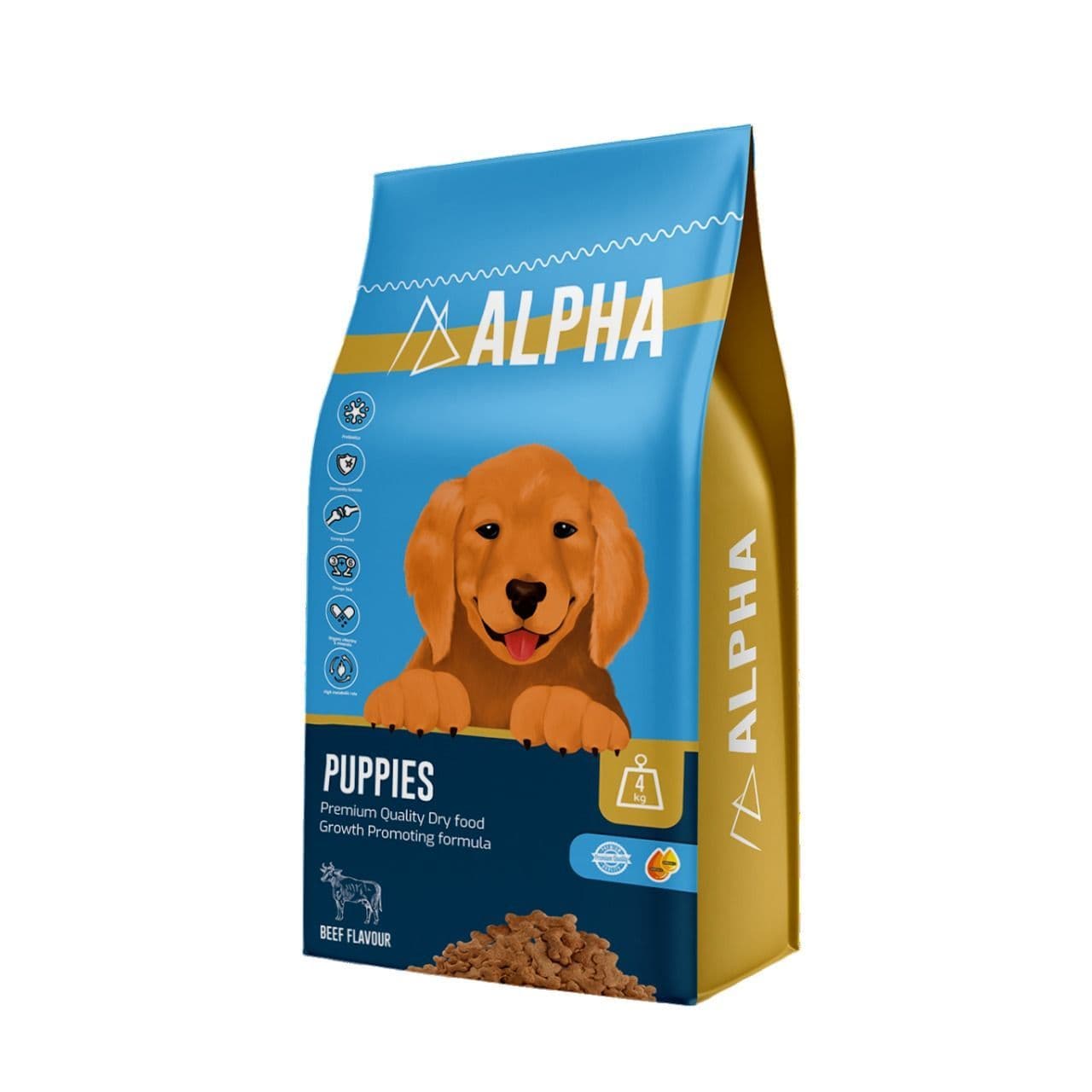 Alpha Puppy 4kg – طعام جاف متكامل للجراء 🐶
