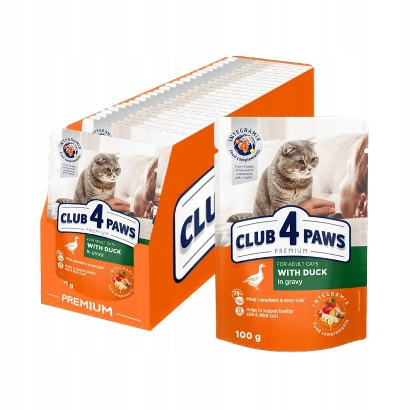 Club 4 Paws Wet Food pouch  duck in gravy 100g