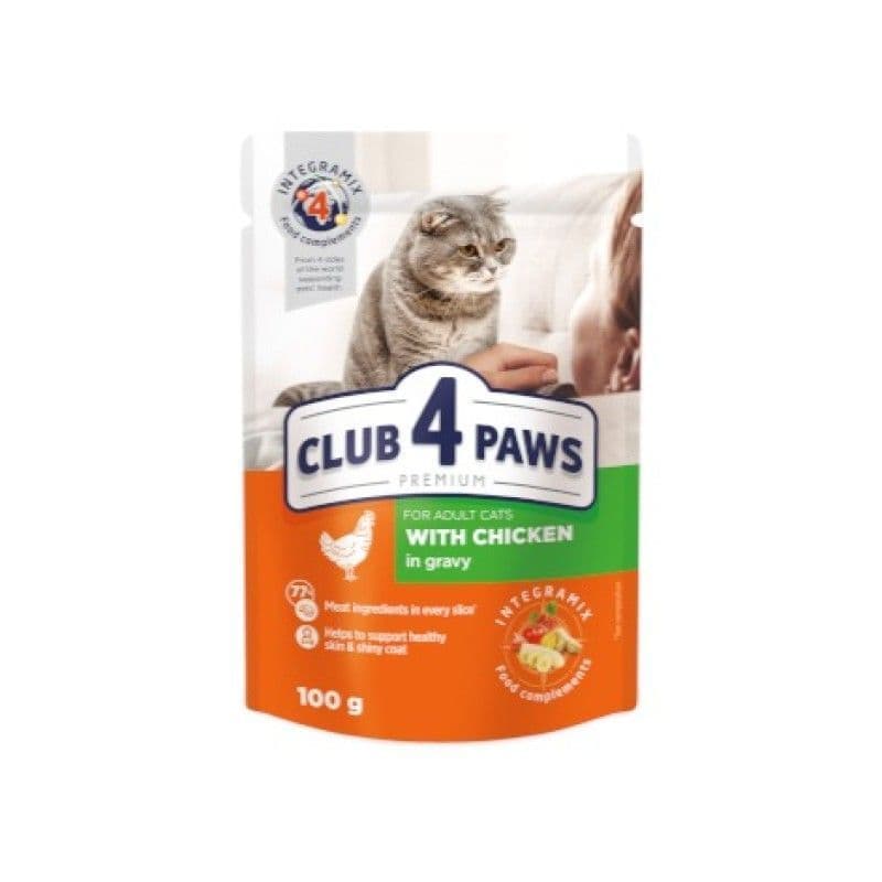 Club 4 Paws Wet Food pouch  chicken in gravy 100g