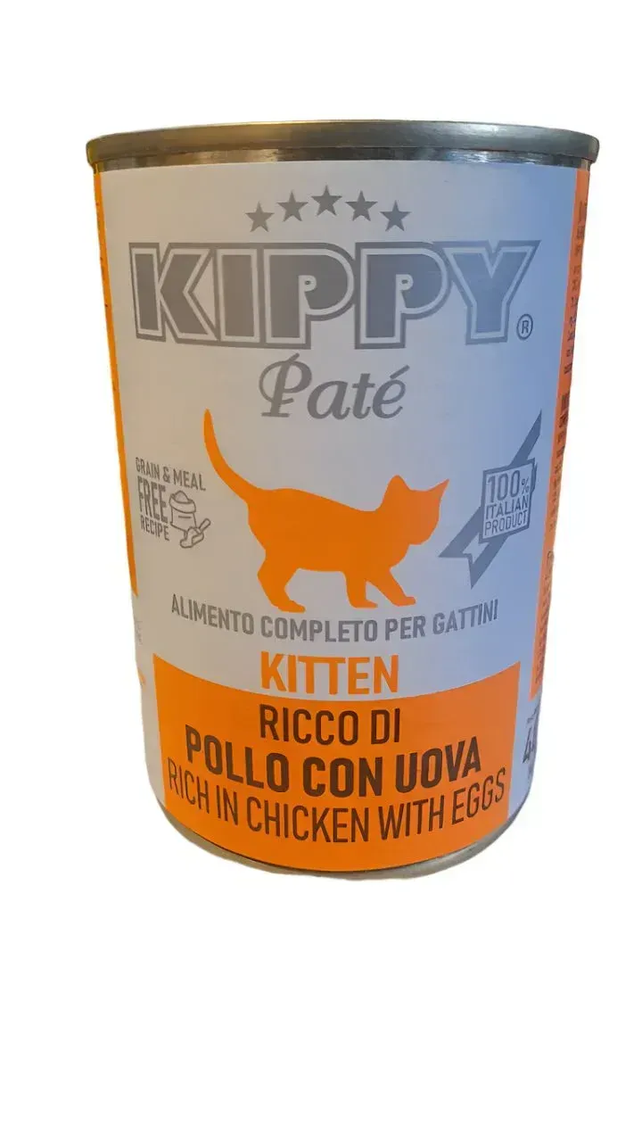 كيبي باتيه (Kippy Cat Paté with chicken &eggs for kitten) – طعام رطب فاخر للقطط – 400 جرام