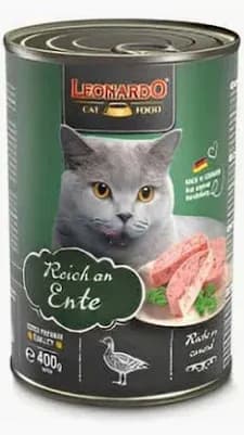 leonadrdo cat food rich in duck 400g