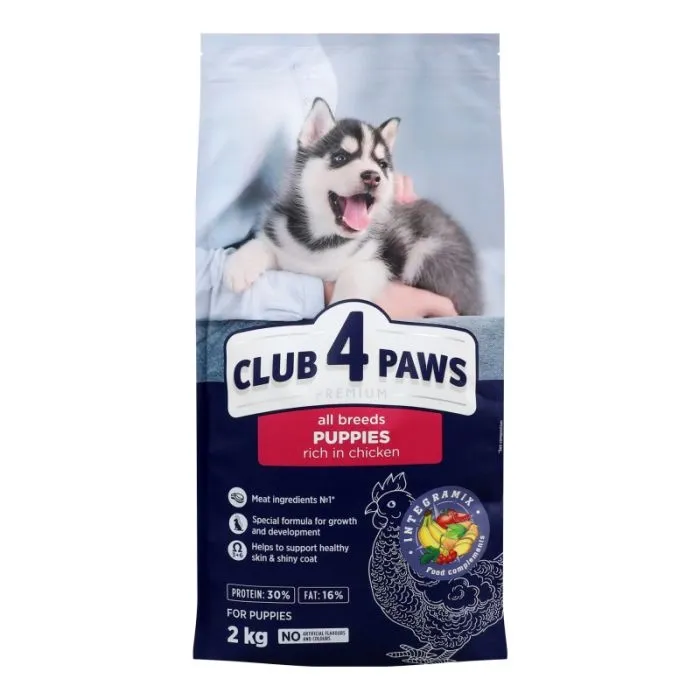 club 4paws premium all breeds puppies rich in chicken 2kg