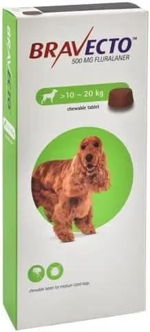 برافكتو للكلاب (Bravecto) – وزن من 10 إلى 20 كجم