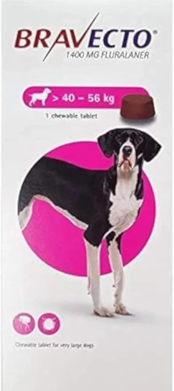 برافكتو للكلاب (Bravecto) – وزن من 40 إلى 56 كجم