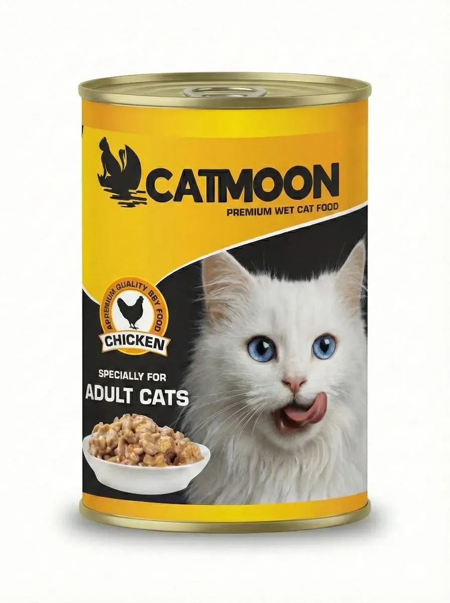 catmoon premium wet cat food chicken specialy for adult cats- 400g