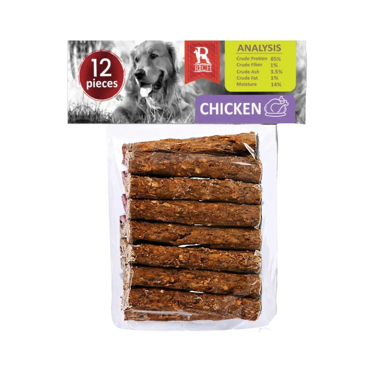 Rich Chicken Chew Bones for Dogs (12 Pieces)