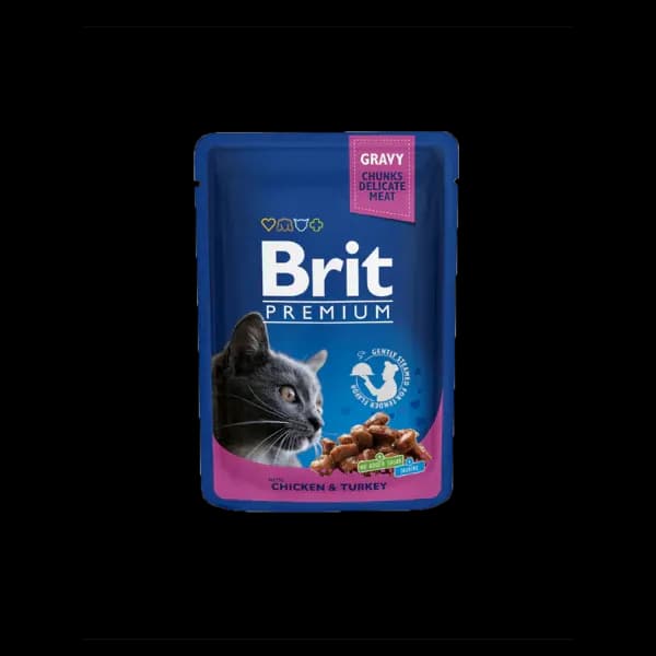 Brit Premium - Chicken & Turkey - Chunk in Gravy - Wet Cat Food - 100g